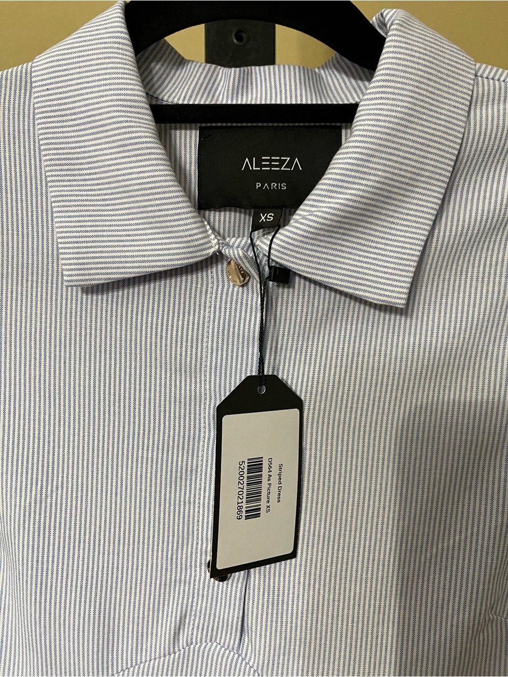 New Aleeza Paris Striped Shirt Dress – Size XS - Picture 6 of 8